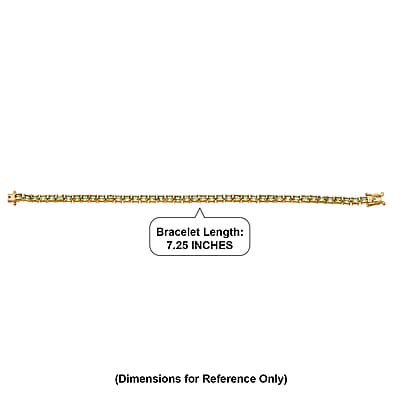 D'Joy Premium Ambanja Demantoid Garnet 9.65 ctw Greenfire Tennis Bracelet in 18K Vermeil Yellow Gold Over Sterling Silver (6.50 In)