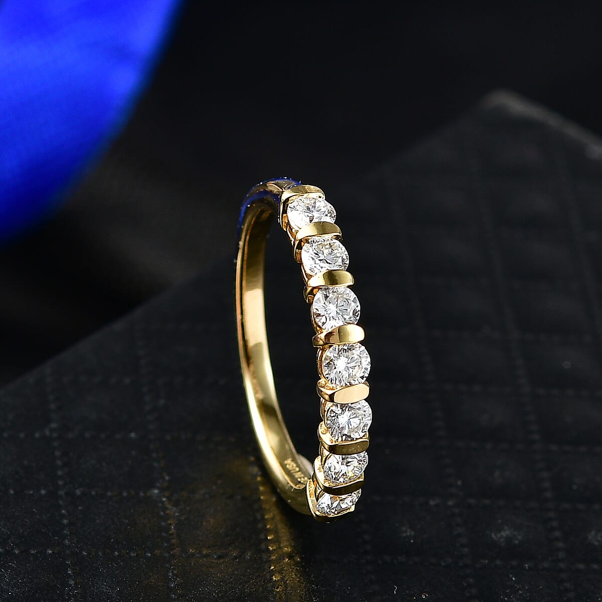 Luxuriant Lab Grown Diamond (G-H, SI) Ring in 18K Vermeil YG Over Sterling Silver (Size 10.0) 0.70 ctw image number 1