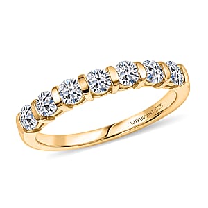 Luxuriant Lab Grown Diamond G-H SI 0.70 ctw Ring in 18K Vermeil Yellow Gold Over Sterling Silver (Size 7.0)