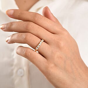 Luxuriant Lab Grown Diamond G-H SI 0.70 ctw Ring in 18K Vermeil Yellow Gold Over Sterling Silver (Size 7.0)