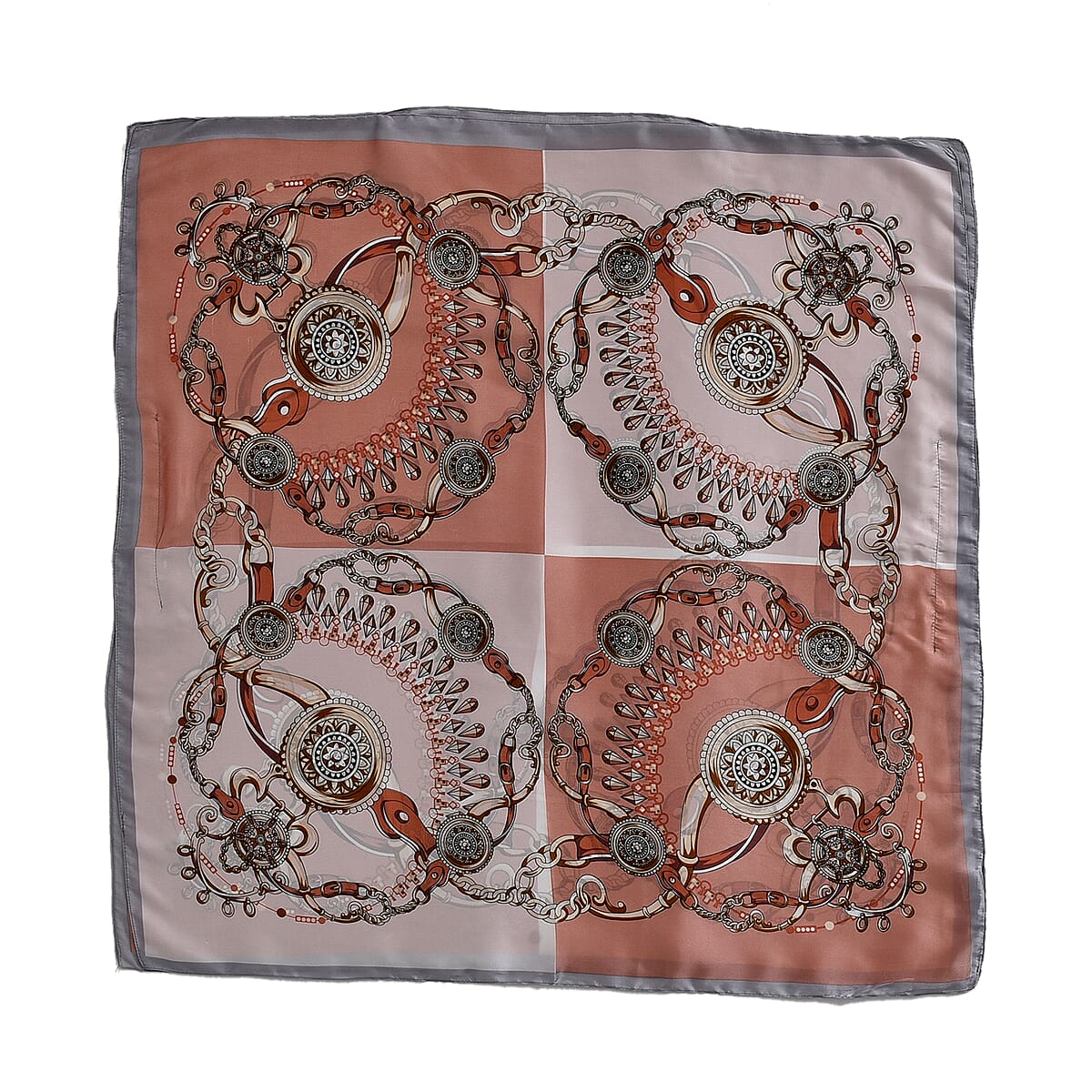La Marey Pink Floral Silk Feeling Kaftan image number 2
