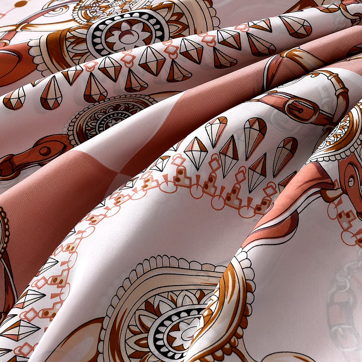 La Marey Pink Floral Silk Feeling Kaftan image number 3