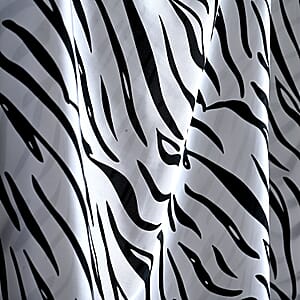 La Marey Black and White Silk Feeling Kaftan
