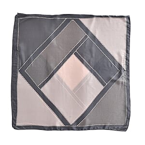 La Marey Pink and Gray Silk Feeling Kaftan