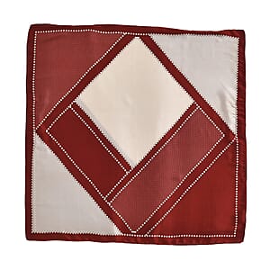 La Marey Red and White Silk Feeling Kaftan