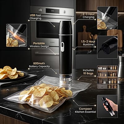 Livmore Black Sealed Packaging Machine with 10 Bags