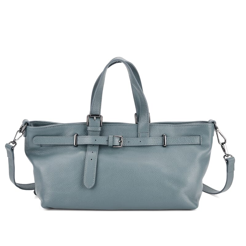La Marey Light Blue Genuine Leather Crossbody Bag