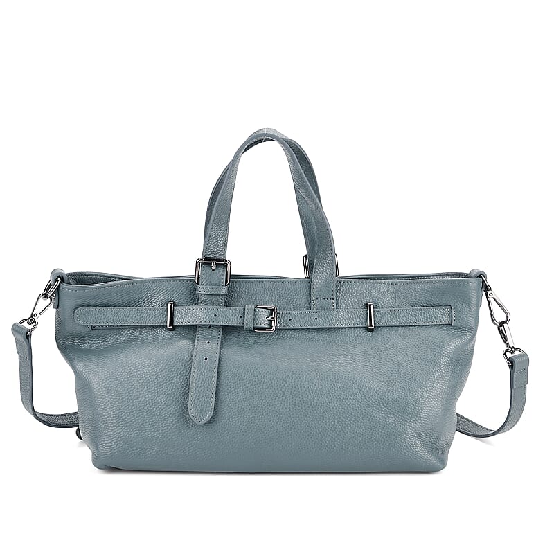 La Marey Light Blue Genuine Leather Crossbody Bag
