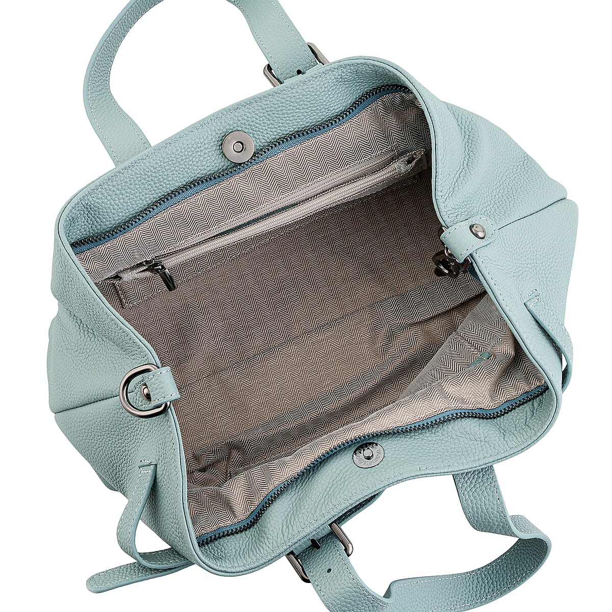 La Marey Light Blue Genuine Leather Crossbody Bag image number 5