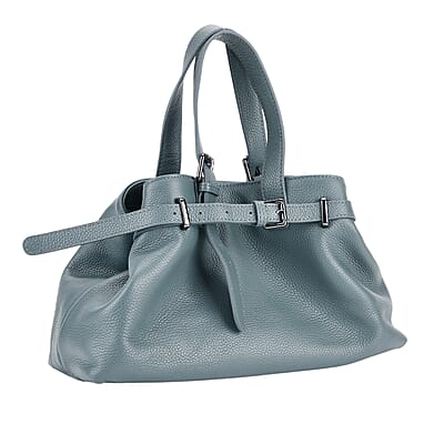 La Marey Light Blue Genuine Leather Crossbody Bag