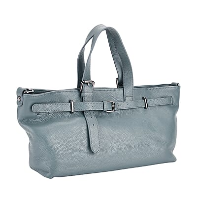 La Marey Light Blue Genuine Leather Crossbody Bag