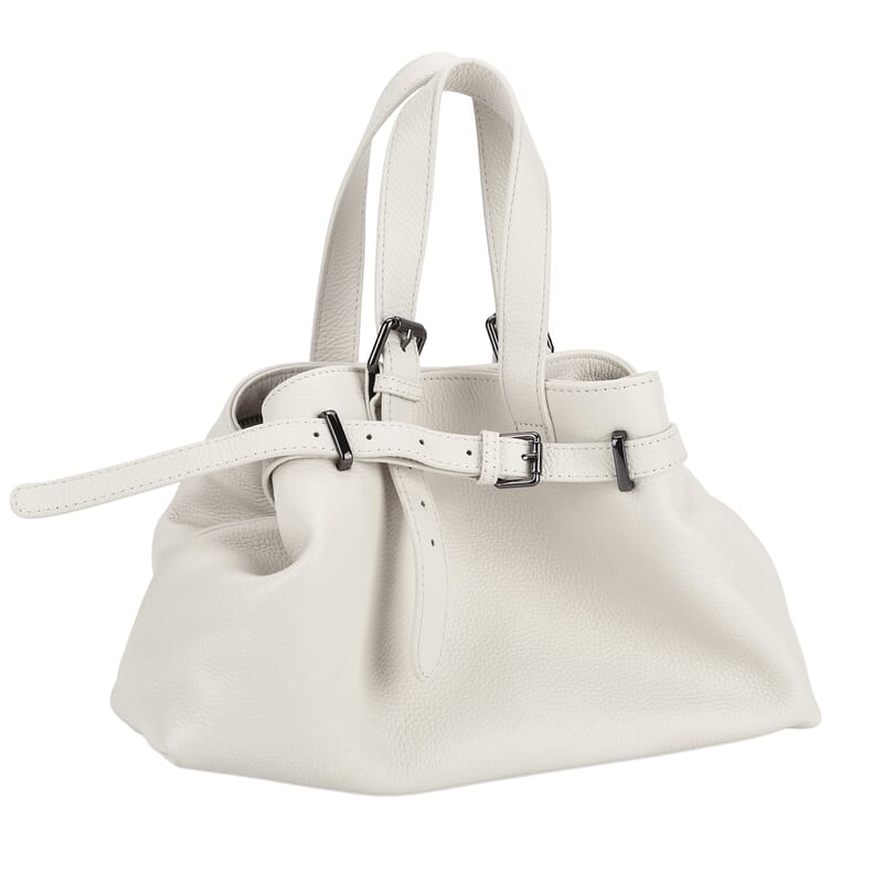 La Marey White Genuine Leather Crossbody Bag