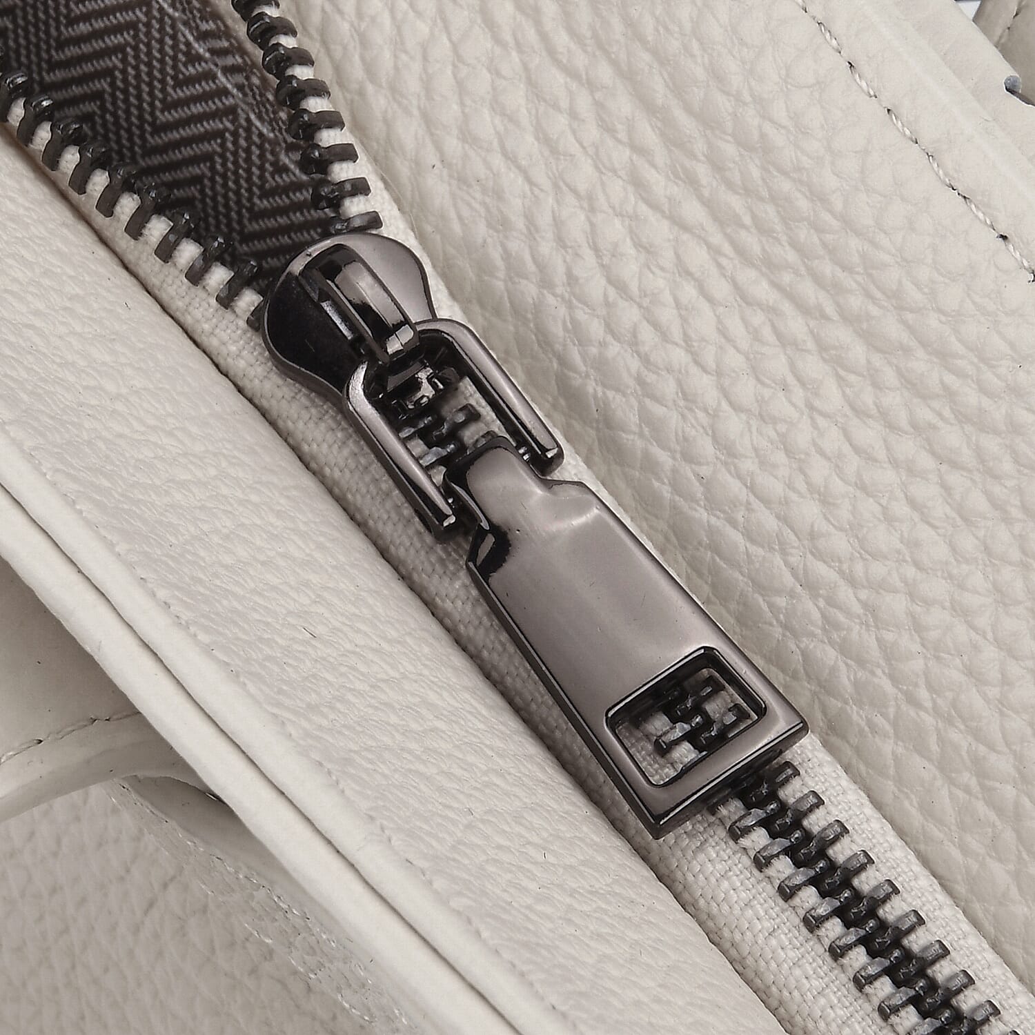 La Marey White Genuine Leather Crossbody Bag