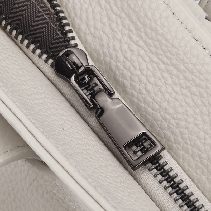 La Marey White Genuine Leather Crossbody Bag