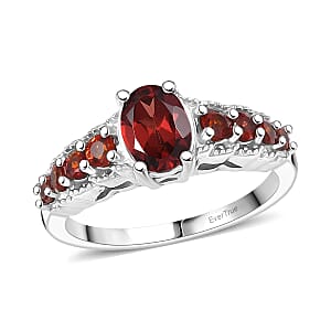 EverTrue Mozambique Garnet Ring in Platinum Bond (Size 10.0) 1.35 ctw