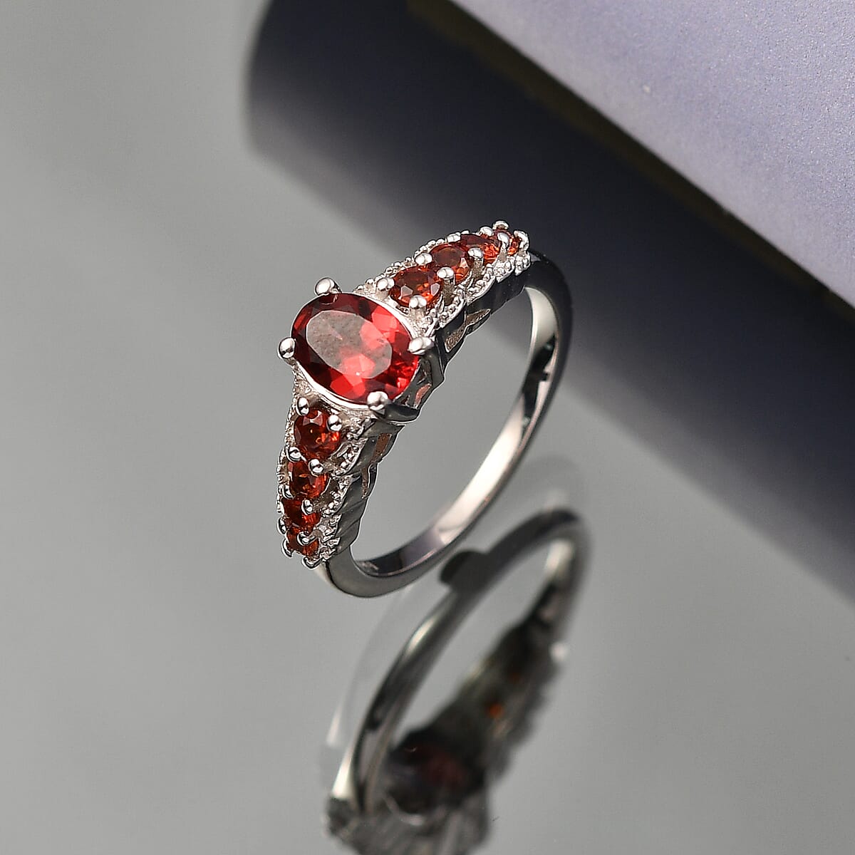 EverTrue Mozambique Garnet Ring in Platinum Bond (Size 10.0) 1.35 ctw image number 1