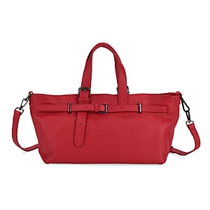 La Marey Red Genuine Leather Crossbody Bag