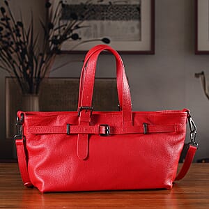 La Marey Red Genuine Leather Crossbody Bag