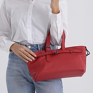 La Marey Red Genuine Leather Crossbody Bag