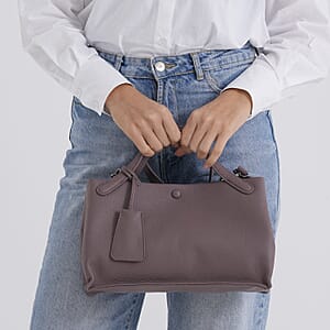 La Marey Light Purple Genuine Leather Crossbody Bag