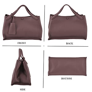 La Marey Light Purple Genuine Leather Crossbody Bag