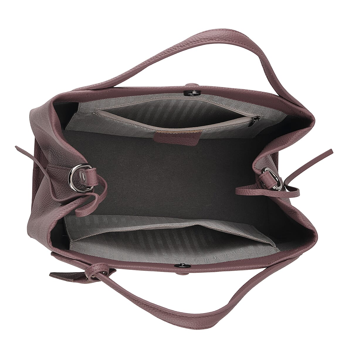 La Marey Light Purple Genuine Leather Crossbody Bag image number 4