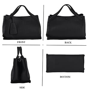 La Marey Black Genuine Leather Crossbody Bag