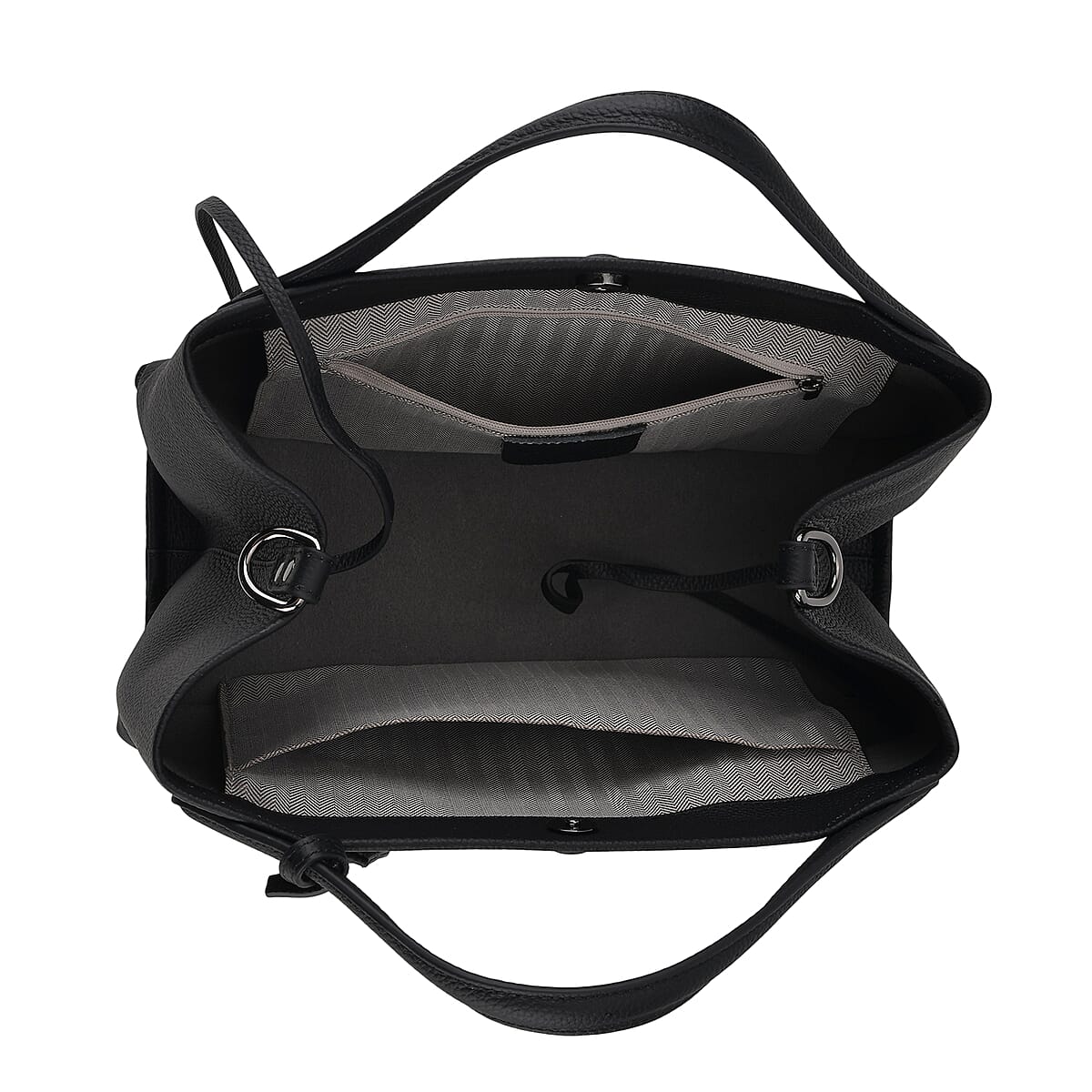 La Marey Black Genuine Leather Crossbody Bag image number 4