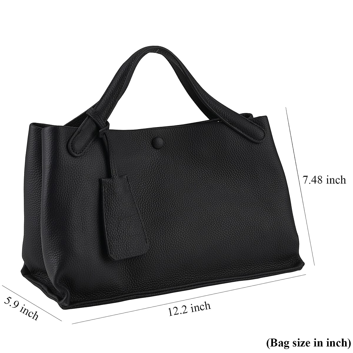 La Marey Black Genuine Leather Crossbody Bag image number 5