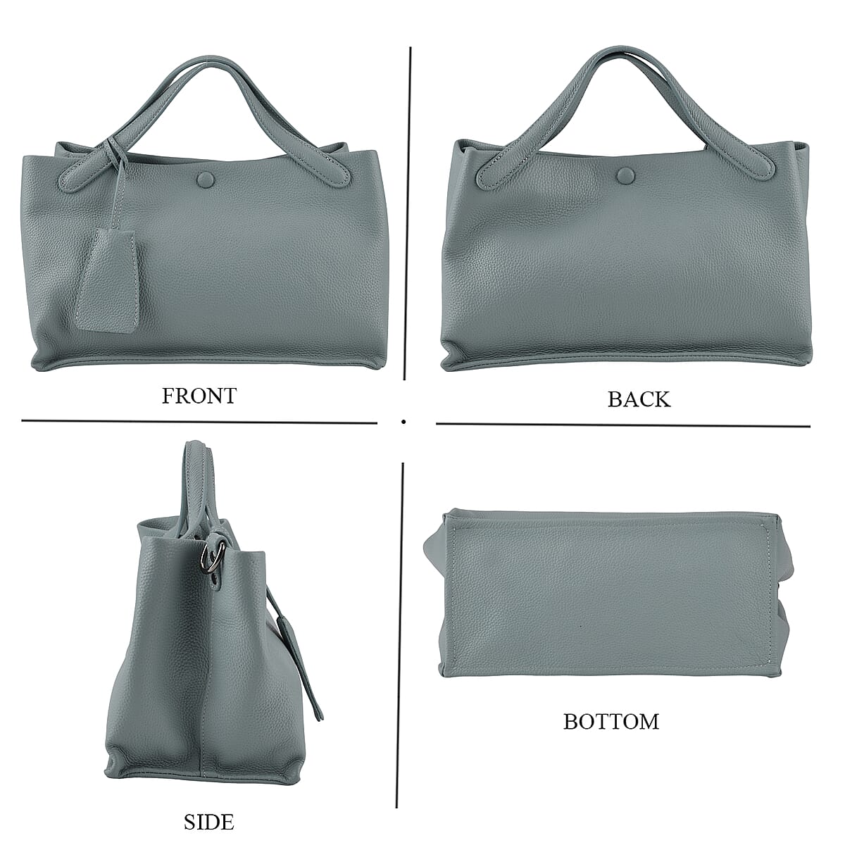 La Marey Light Blue Genuine Leather Crossbody Bag image number 3