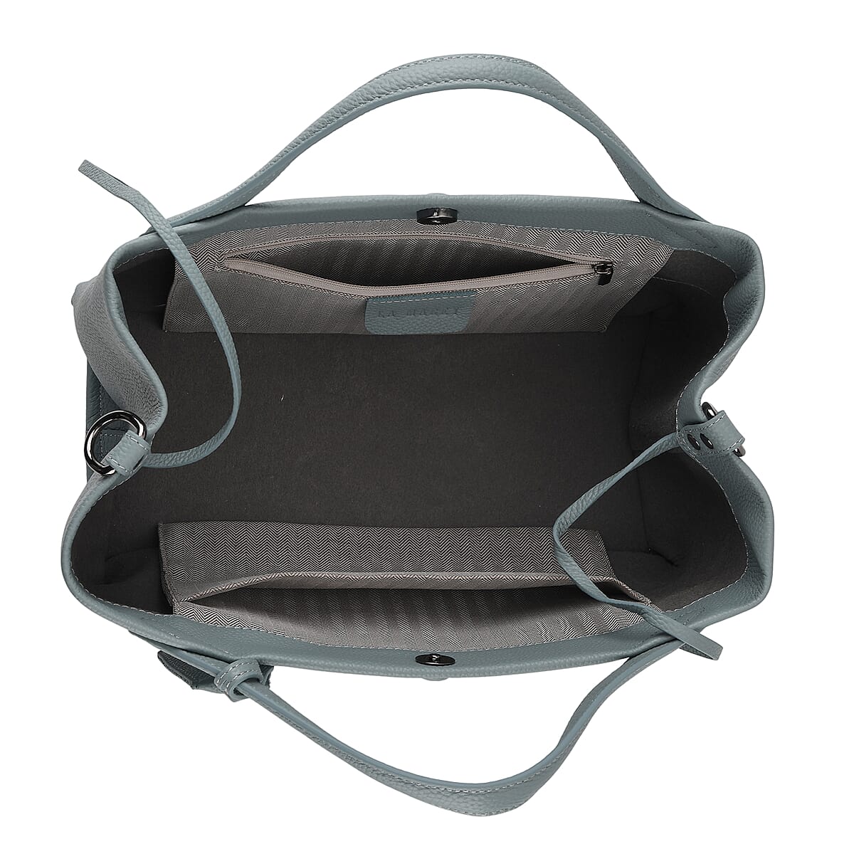 La Marey Light Blue Genuine Leather Crossbody Bag image number 4