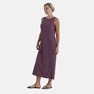 La Marey Purple Rib Knit Sleeveless Maxi Dress - One Size Fits Most