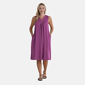  La Marey Purple Midi Lounge Dress - One Size Fits Most