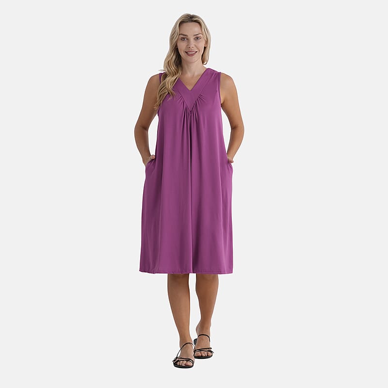 La Marey Purple Midi Lounge Dress - One Size Fits Most