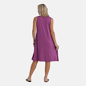  La Marey Purple Midi Lounge Dress - One Size Fits Most