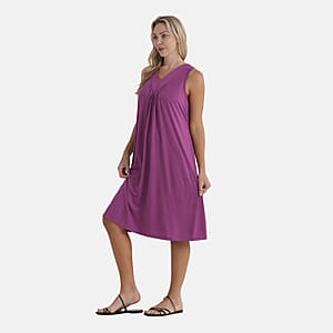  La Marey Purple Midi Lounge Dress - One Size Fits Most
