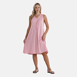  La Marey Pink Midi Lounge Dress - One Size Fits Most