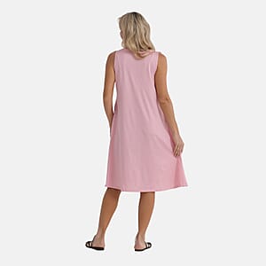  La Marey Pink Midi Lounge Dress - One Size Fits Most