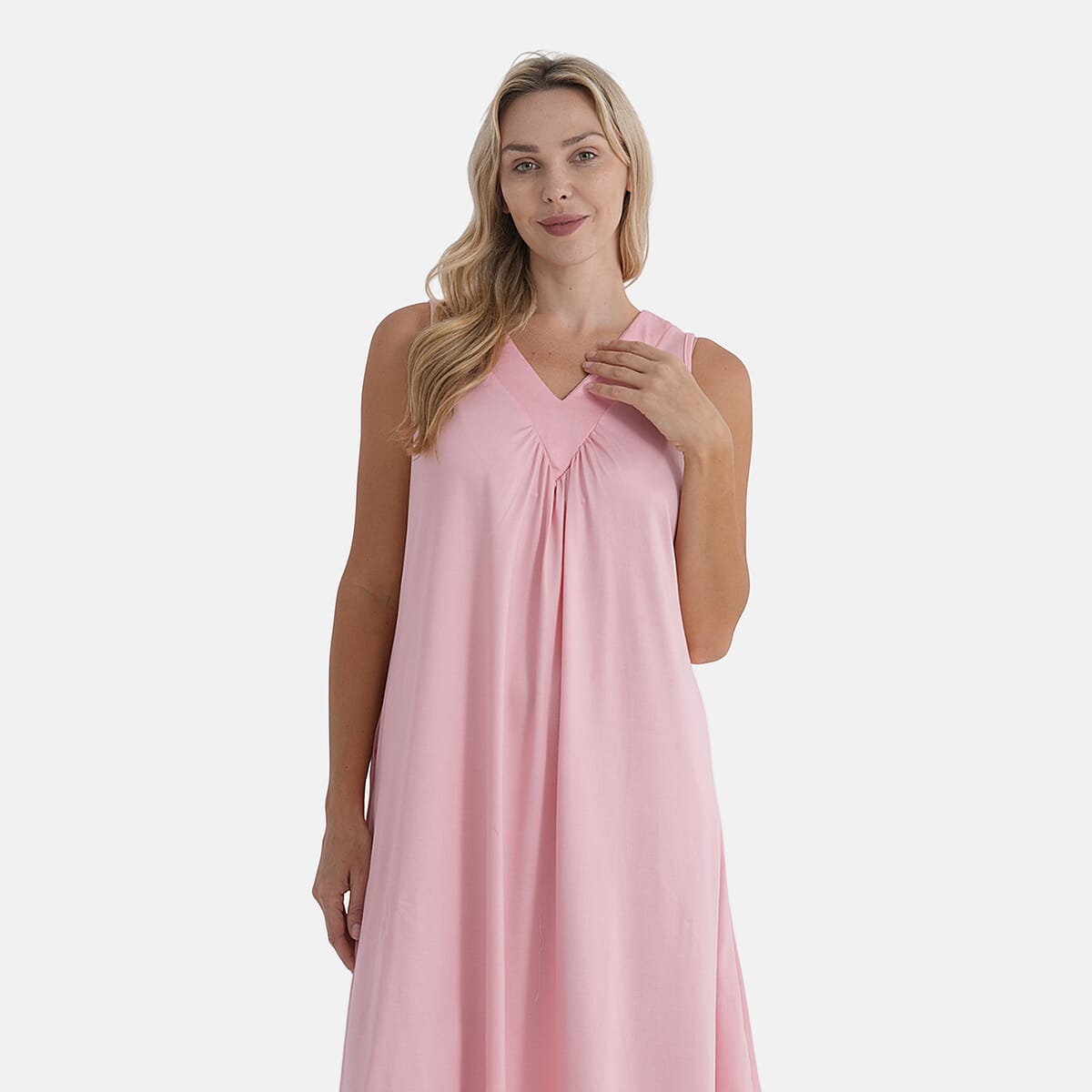  La Marey Pink Midi Lounge Dress - One Size Fits Most image number 5