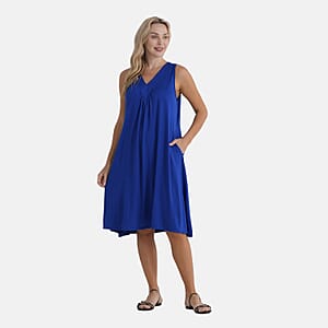  La Marey Blue Midi Lounge Dress - One Size Fits Most