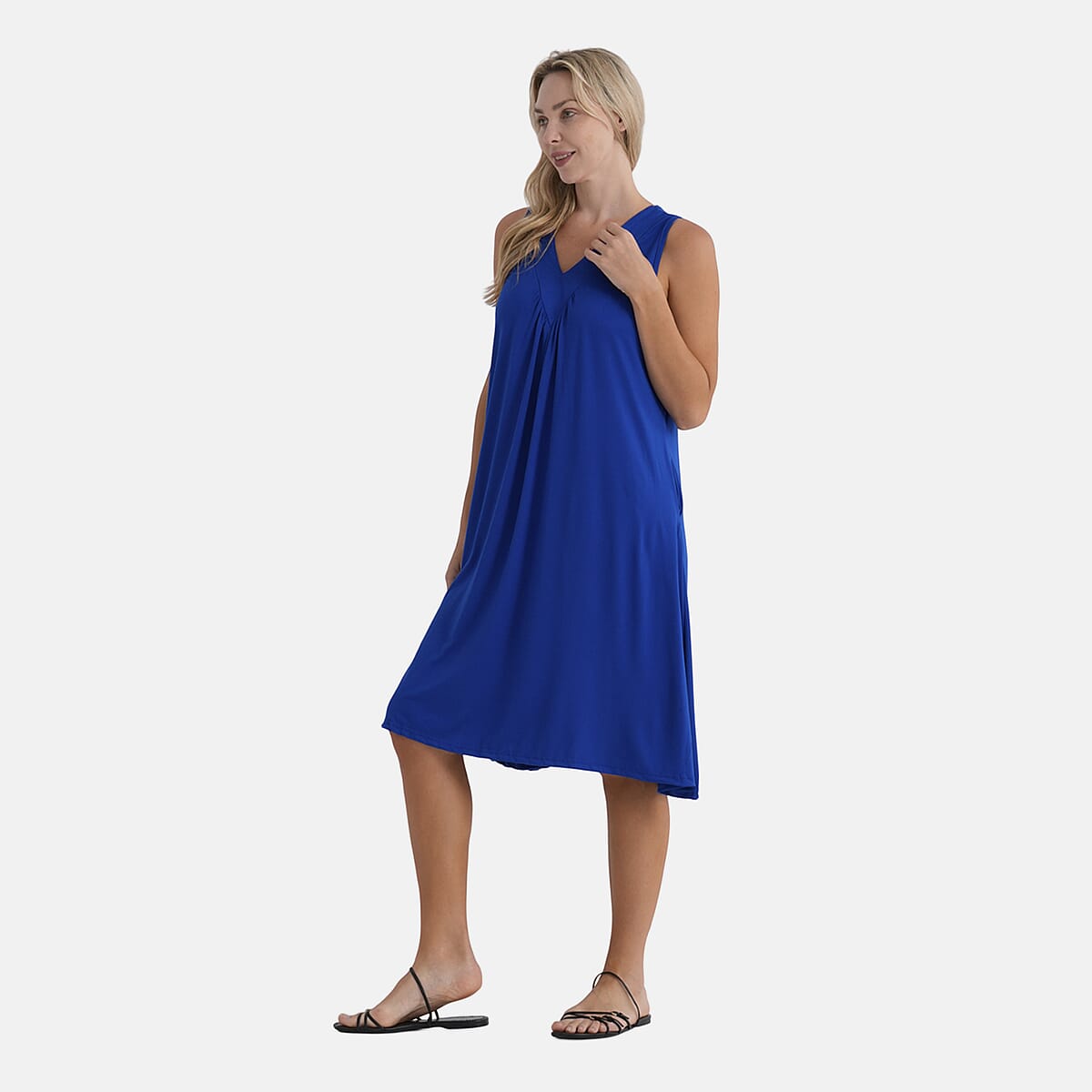  La Marey Blue Midi Lounge Dress - One Size Fits Most image number 3