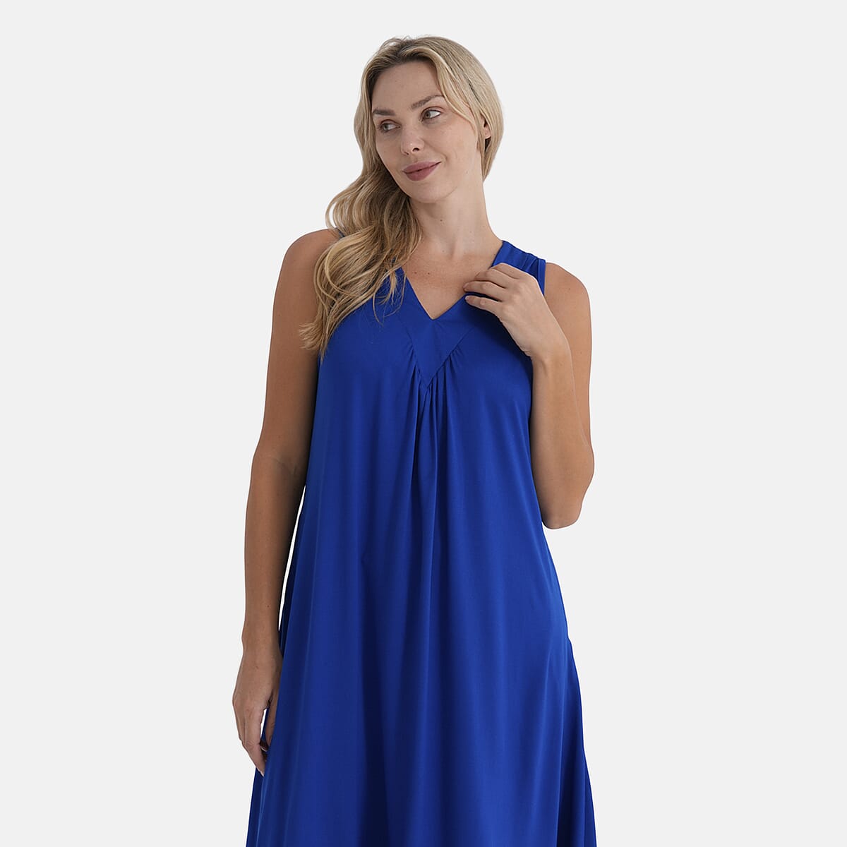  La Marey Blue Midi Lounge Dress - One Size Fits Most image number 5