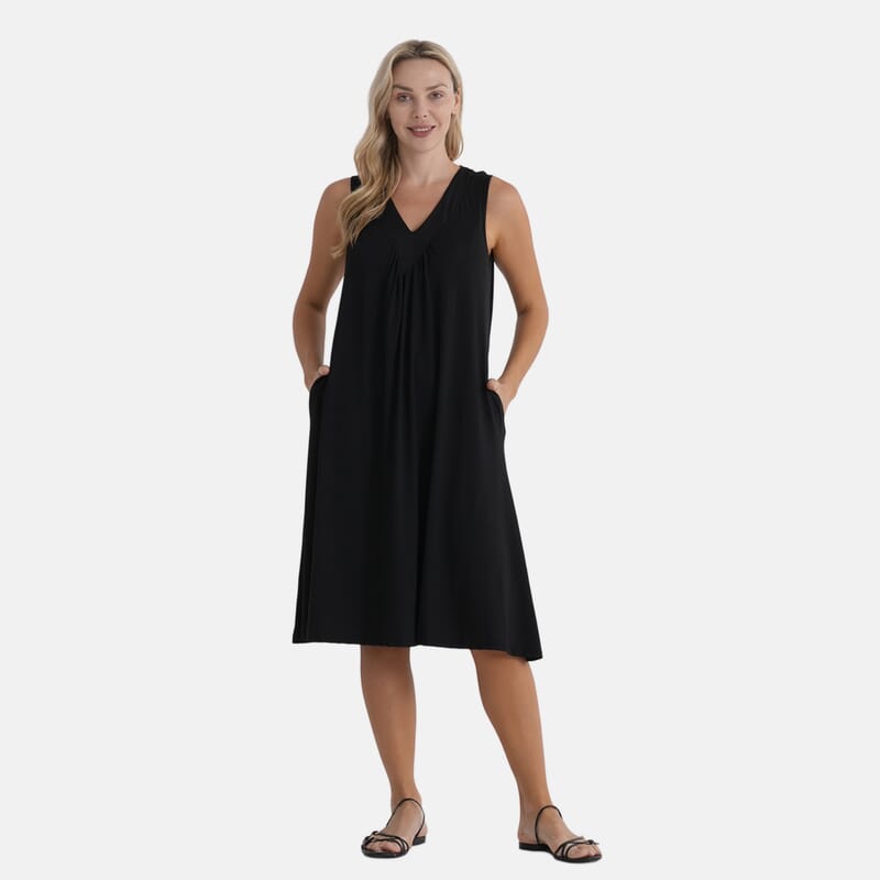 La Marey Black Midi Lounge Dress - One Size Fits Most
