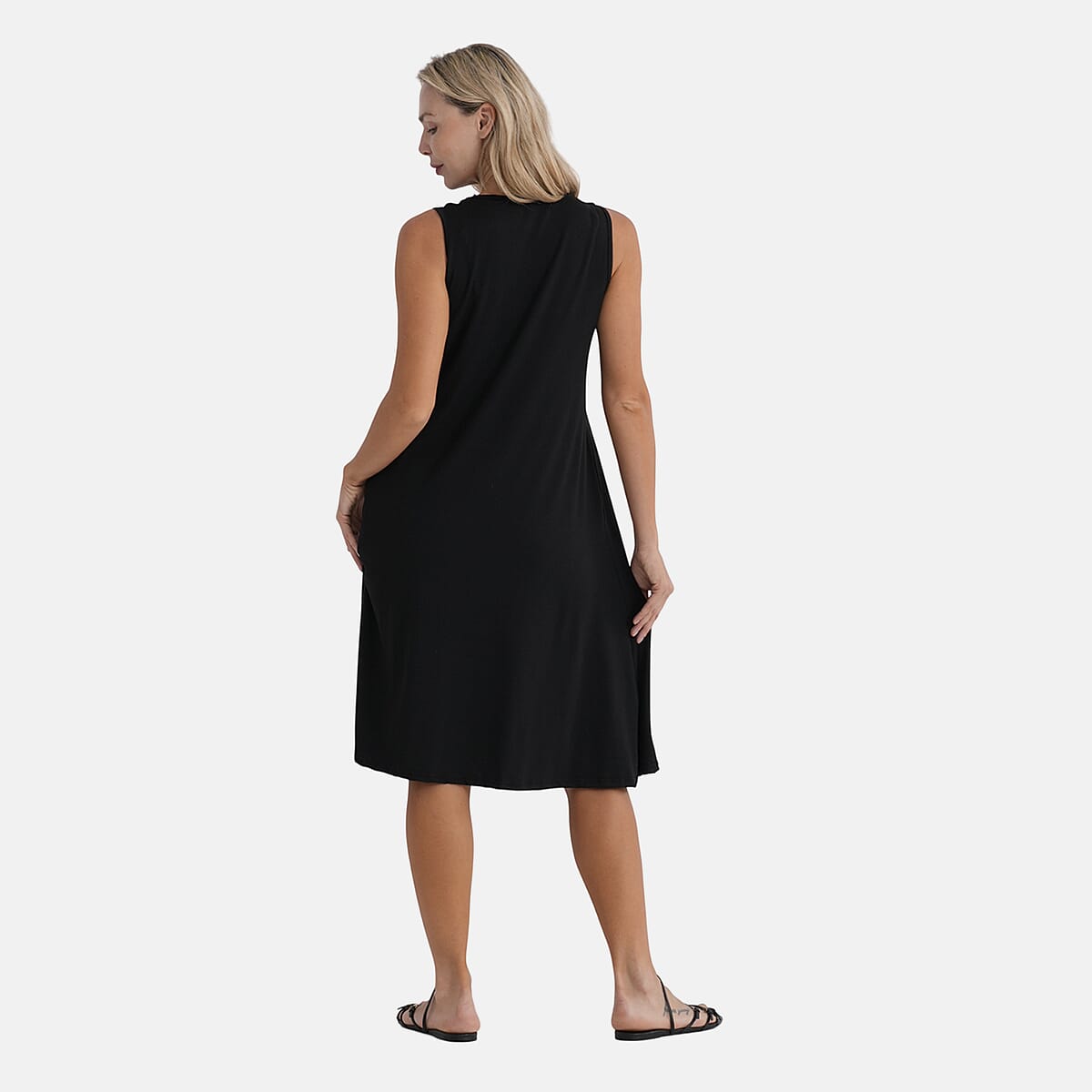  La Marey Black Midi Lounge Dress - One Size Fits Most image number 2