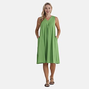  La Marey Green Midi Lounge Dress - One Size Fits Most