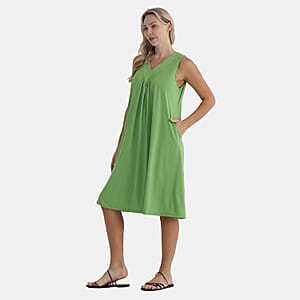  La Marey Green Midi Lounge Dress - One Size Fits Most