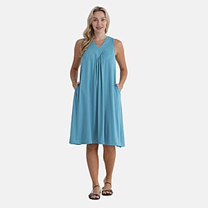  La Marey Turquoise Midi Lounge Dress - One Size Fits Most