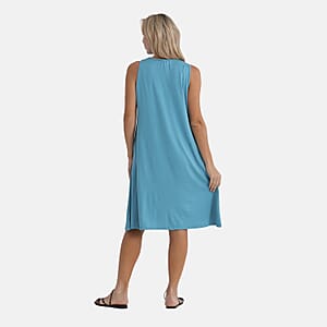  La Marey Turquoise Midi Lounge Dress - One Size Fits Most