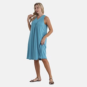  La Marey Turquoise Midi Lounge Dress - One Size Fits Most