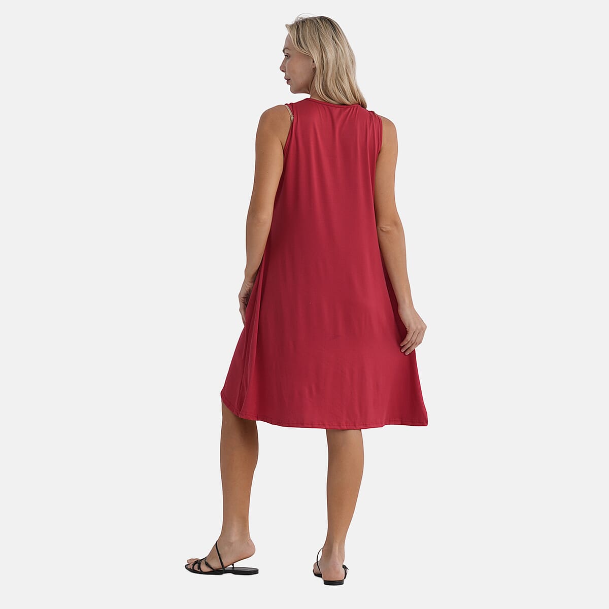  La Marey Red Midi Lounge Dress - One Size Fits Most image number 2